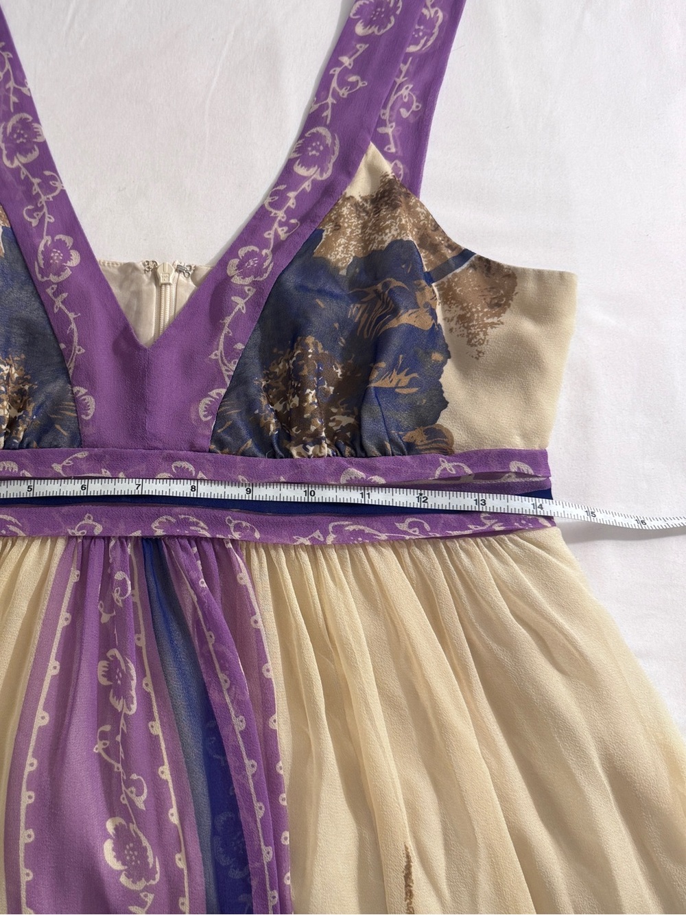 Anthropologie Lil Silk Floating Lotus Babydoll Dress - Picture 9 of 9